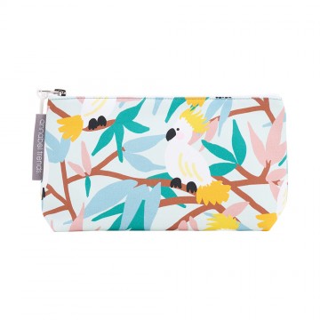 Cosmetic Bag | White Cockatoos | Cotton | Small